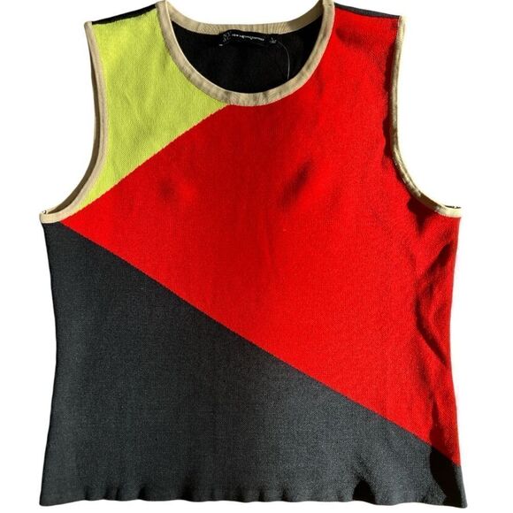 NEW YORK & COMPANY Colorblock Sleeveless Sweater Shell Size L - Picture 5 of 9